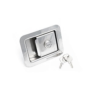 Maçaneta Externa Polído Aço Inox Ambulâncias Bagageiros Baús [F103]