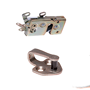 Kit Fechadura + Batente Porta Diant Esquerda Escort 87 A 92 - Kit / 2 [F103]