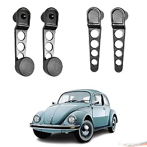 Kit Completo Manivela E Maçaneta Interna Preto Fusca 71 A 77 [F103]