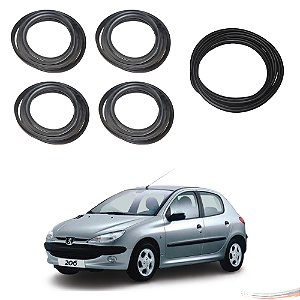 Kit Borrachas Porta E Porta Mala Peugeot 206 207 4pts - UN / 5 [F103]