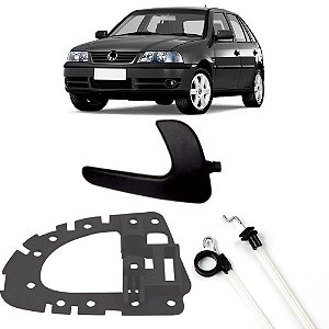 Kit Cabo Acionamento Suporte E Gatilho Maçaneta Preta Dianteira Direita Gol G3 - UN / 3 [F103]