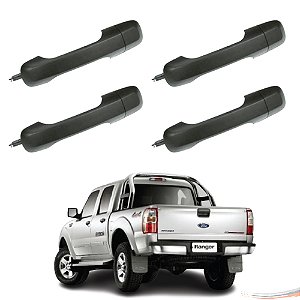 Kit 4 Maçanetas Externas Preto Ranger G2 4 Portas 09 A 12 - UN / 4 [F103]