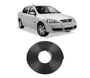 Borracha Protetora Borda Porta Preta Astra 4 Portas 10m 7x14 [F103]