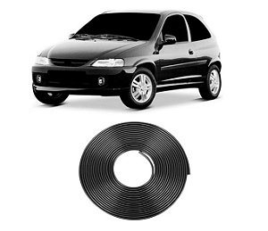 Borracha Protetora Borda Porta Preta Celta 2 Portas 5m Mini [F103]
