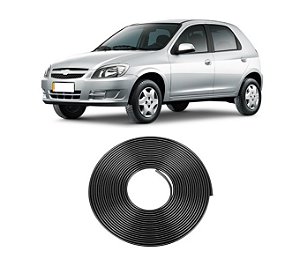 Borracha Protetora Borda Porta Preta Celta 4 Portas 10m Mini [F103]