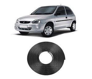 Borracha Protetora Borda Porta Preta Corsa 2 Portas 5m 7x14 [F103]