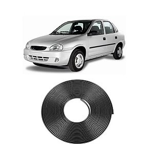 Borracha Protetora Borda Porta Preta Corsa 4 Portas 10m 7x14 [F103]