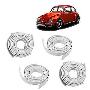 Jogo Galão Debrum Do Paralama 4 Peças Fusca 59 A 96 Branco - UN / 4 [F103]