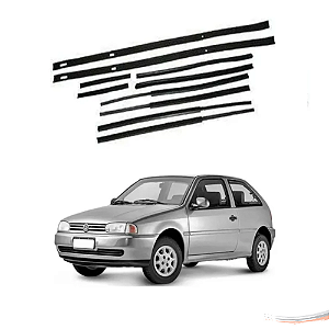 Canaleta Porta Gol Voyage Parati Saveiro 88 A 96 Kit 10 Peças [F103]