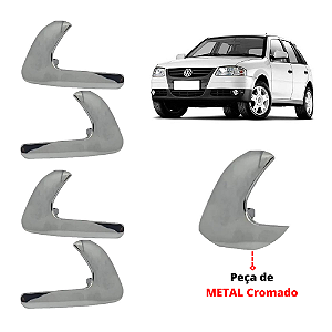 Kit 4 Portas Maçaneta Interna Parati Gol Saveiro Cromada - UN / 4 [F103]
