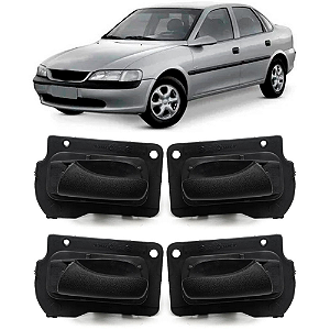 Kit 4 Maçanetas Internas Preta Vectra Até 05 Classic Após 10 [F103]