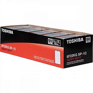 Bateria Zinco 9V 6F22KG (C/10 Baterias) Toshiba - CXF / 10 [F002]