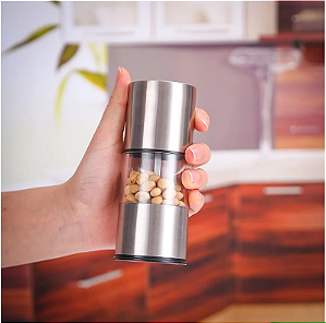 Moedor Pimenta Sal Triturador Manual Gourmet Aço Inox [F102]