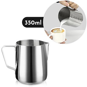 Caneca Aço Inox Copo Café Com Medidor 350ml Cozinha [F102]