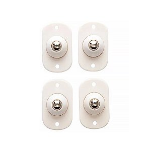 4 Unidades De Rodinha Adesiva Inox Em Esfera 360 Giratória [F102]