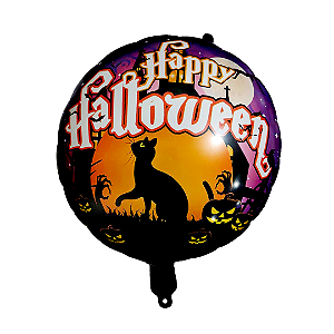 Balão Gato Preto (50 Unidades) - Decoração De Halloween [F130]