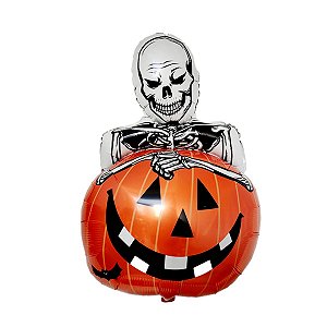 Balão Abóbora Pirata (1 Unidade) - Decoração De Halloween [F130]