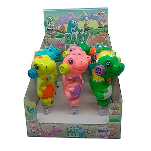 Baby Dino Com Chocalho E Balinhas Tutti Frutti- 12 Unid [F130]