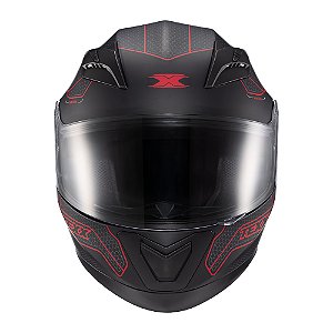 Capacete Texx Strike Panther Verm Fosc 58 [F016]