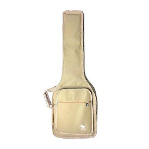 Capa Guitarra Extra Bolso Cargo - Nylon 600 Bege [F108]