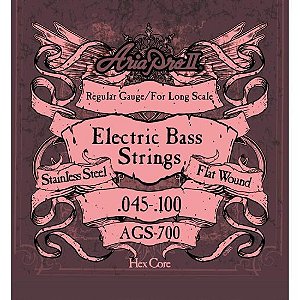 Encordoamento Para Baixo 4 Cordas Flat Wound .045 AGS700 Aria Pro II [F002]