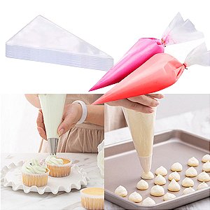 Saco De Confeiteiro Descartável 42cm 50 Und. Grande Manga [F102]