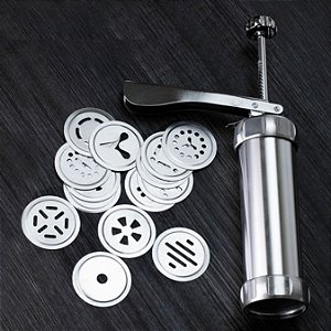 Maquina Manual Para Modelar Biscoitos 20 Moldes De Alumínio [F102]