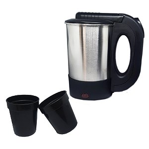 Chaleira Elétrica Portátil 12v Carro Chá Café Inox 500 Ml [F102]