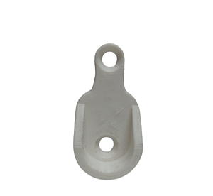 Suporte Tubo Cabideiro Oval Oblongo C 4 Pc Branco Plastico [F031]
