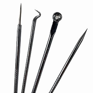 Kit 4 Ferramentas Extrator De Cravo Em Inox Com Estojo [F102]