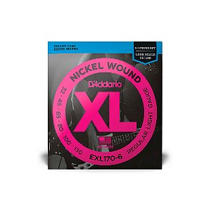 Encordoamento Para Baixo D Addario Xl Nickel Wound Exl170-6 6 Cordas Escala Longa .032-.130 [F108]