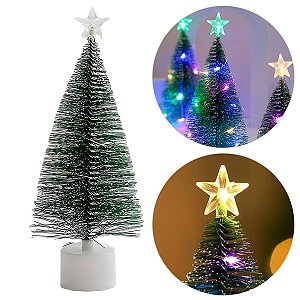 Mini Arvore De Natal Com Pisca Colorido [F102]