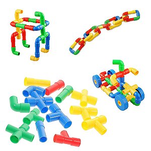 Brinquedo De Montar Interativo Blocos Infantil Colorido [F102]