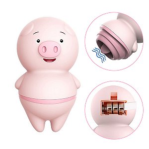 Vibrador Porquinho Estimulador Clitóris Língua Bateria Lr44 [F102]