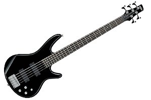 Baixo 5 Cordas SR GIO Black Ibanez SR Series GSR205-BK [F035]