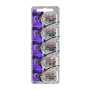 Bateria 377 626 Sr626sw 1.55v Cartela Com 20 Unidades Maxell [F108]