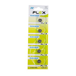Bateria Cr 1025 Flex Cartela 05 Unidades Fx-1025 [F108]