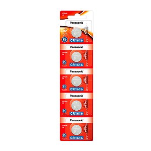 Bateria Cr1616 Cartela Com 05 Unidades Panasonic [F108]