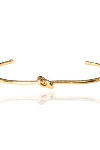 Bracelete Fino Com Nó Banhado Em Ouro 18k [F027]