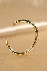 Bracelete Liso Redondo Banhado Em Ouro 18k [F027]