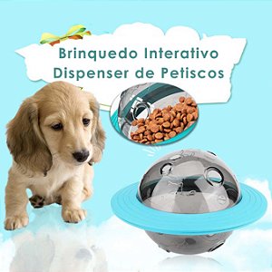 Brinquedo Tigela Pets Bola Petiscos Rações Cachorro E Gatos [F102]