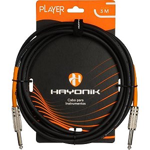 Cabo Para Instrumentos Player P10 x P10 3m Preto Hayonik [F003]