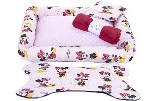 Kit Cama Pet Cachorro Ou Gato Minnie Tam: G 04 Peças [F101]