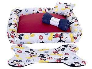 Kit Cama Pet Cachorro Ou Gato Mickey Tam: G 04 Peças [F101]