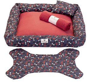 Kit Cama Pet Cachorro Ou Gato Patinhas Tam : M 04 Pçs [F101]
