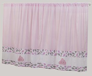 Cortina Infantil Nuvem 2,00m X 1,70m Rosa [F101]