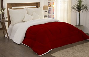Edredom Coberdrom King Sherpa Pele De Carneiro C/ Soft Vermelho [F101]