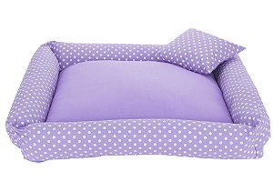 Cama Pet Para Cães E Gatos Poa Porte Grande Lilás [F101]