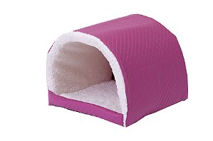 Cama Pet Para Cachorro Ou Gato Iglu Toca Sherpa Pink [F101]