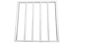 Grade De Proteção Em Alumínio Esquadrias Brasil 60x60 Branco [F123]